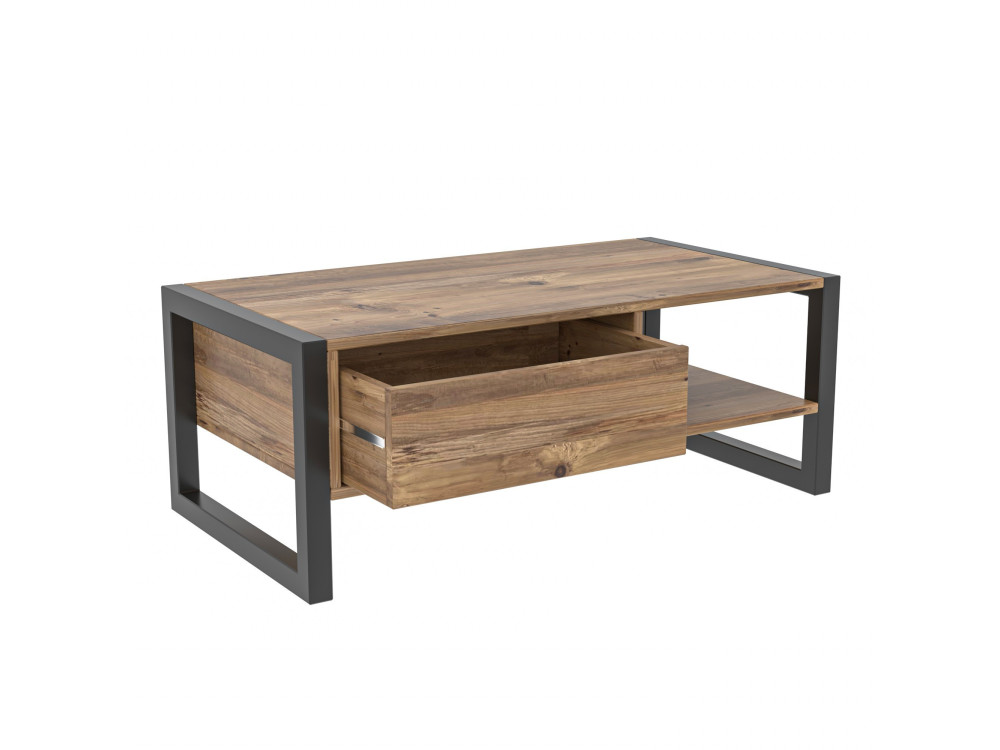 Holz-Couchtisch „Haldizen“ – 105 x 55 x 40 cm – Braun