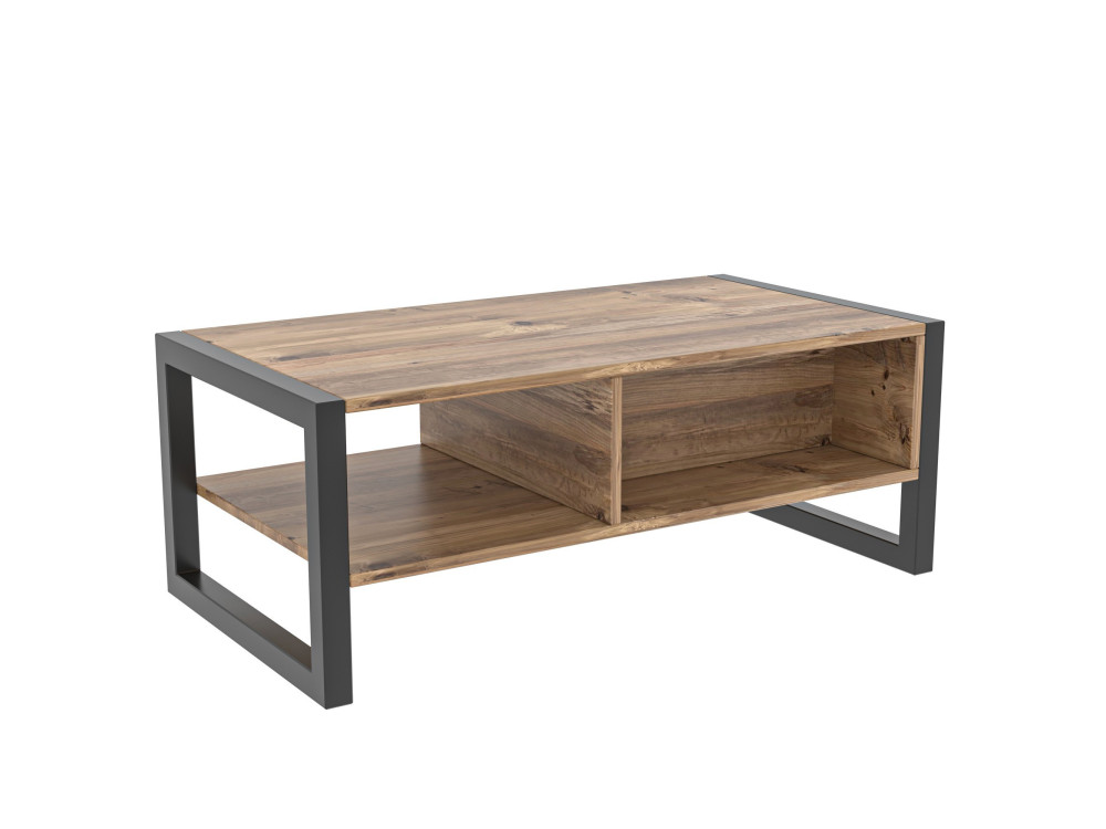 Holz-Couchtisch „Haldizen“ – 105 x 55 x 40 cm – Braun