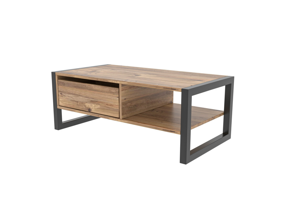 Holz-Couchtisch „Haldizen“ – 105 x 55 x 40 cm – Braun