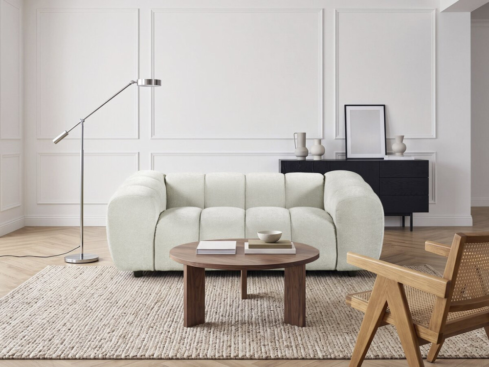 Gerades Sofa im Bubble-Stil aus dem Stoff „Courcelles“ – 2-Sitzer – Beige