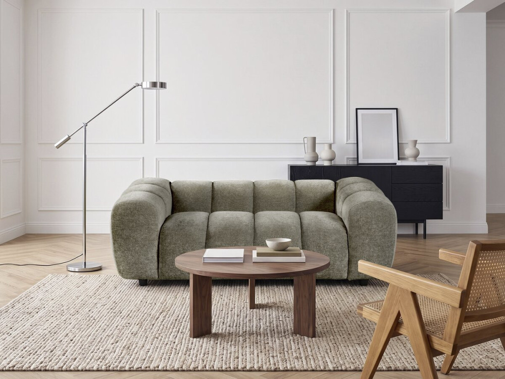 Gerades Sofa im Bubble-Stil aus dem Stoff „Courcelles“ – 2-Sitzer – Braun