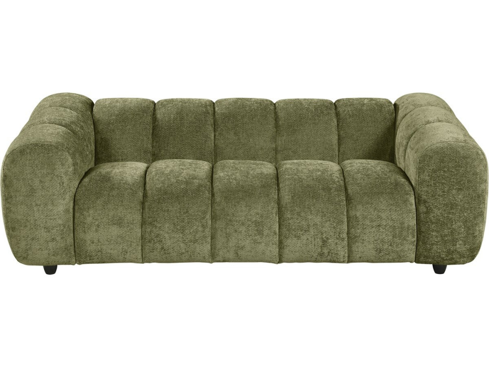 Gerades Sofa im Bubble-Stil aus dem Stoff „Courcelles“ – 3-Sitzer – Grün