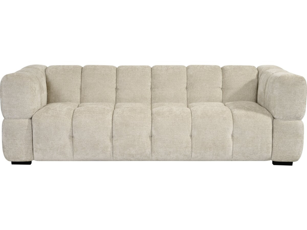 Gerades Sofa im Bubble-Stil aus dem Stoff „Spontini“ – 3-Sitzer – Beige