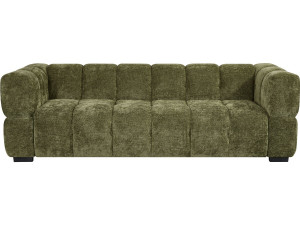 Gerades Sofa im Bubble-Stil aus dem Stoff „Spontini“ – 3-Sitzer – Grün