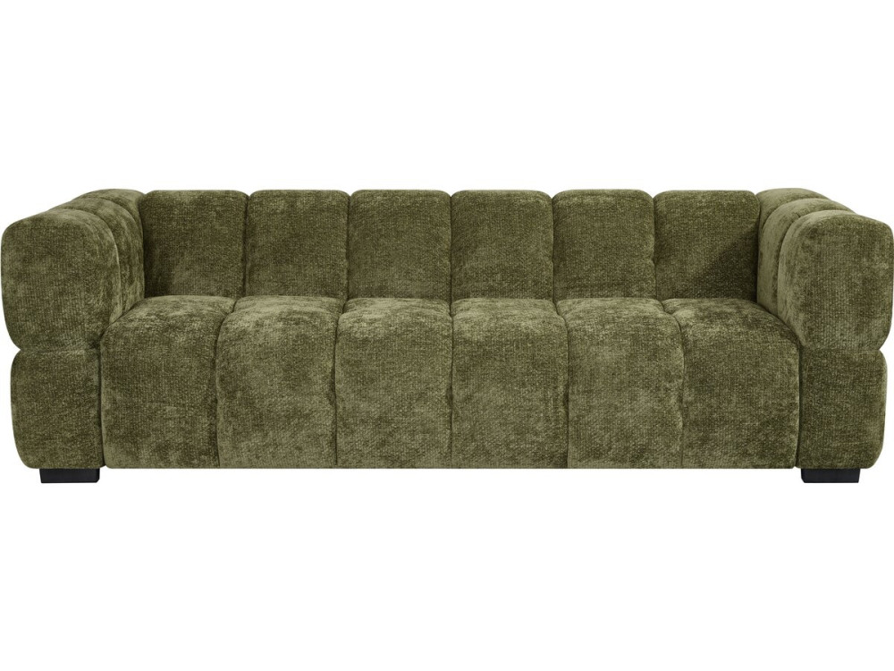 Gerades Sofa im Bubble-Stil aus dem Stoff „Spontini“ – 3-Sitzer – Grün