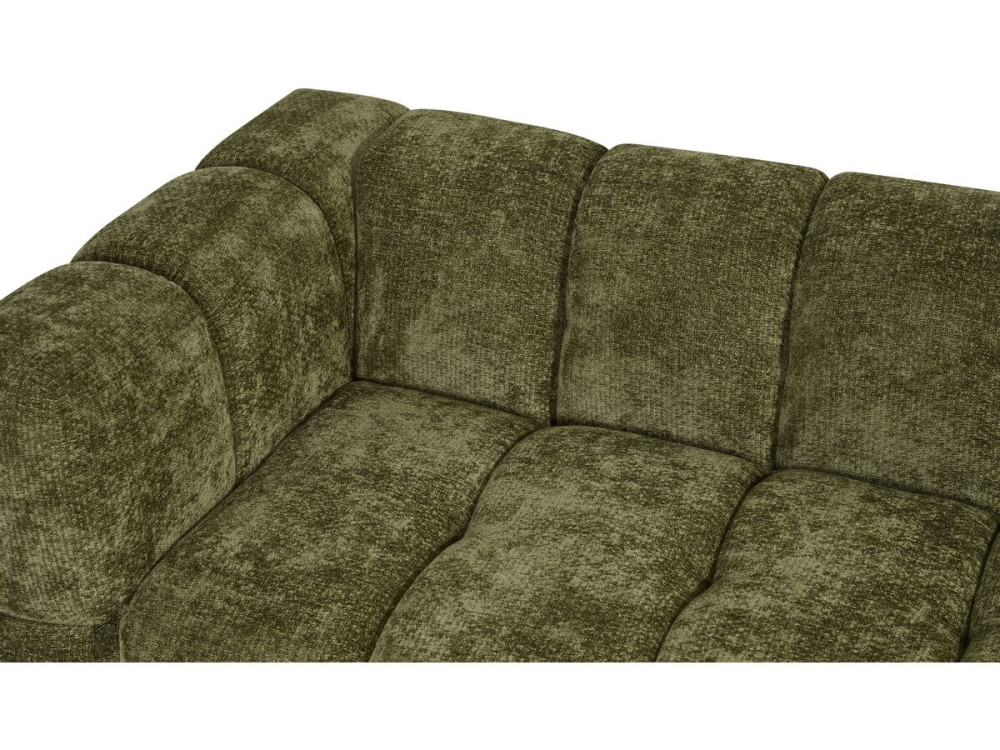 Gerades Sofa im Bubble-Stil aus dem Stoff „Spontini“ – 3-Sitzer – Grün