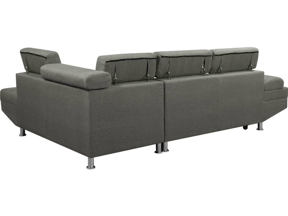 Ecksofa "Sophia luxe" - 265 x 190,5 x 80/91 cm - Grau - Ecke rechts