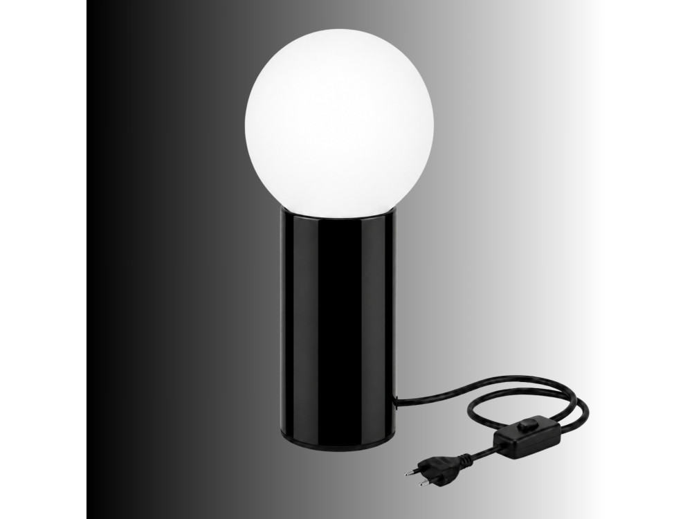 Tischlampe aus Metall „Polo“ – 15 x 15 x 35 cm – Schwarz