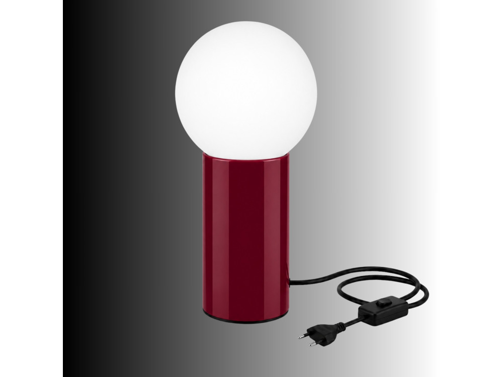 Tischlampe aus Metall „Polo“ – 15 x 15 x 35 cm – Rot
