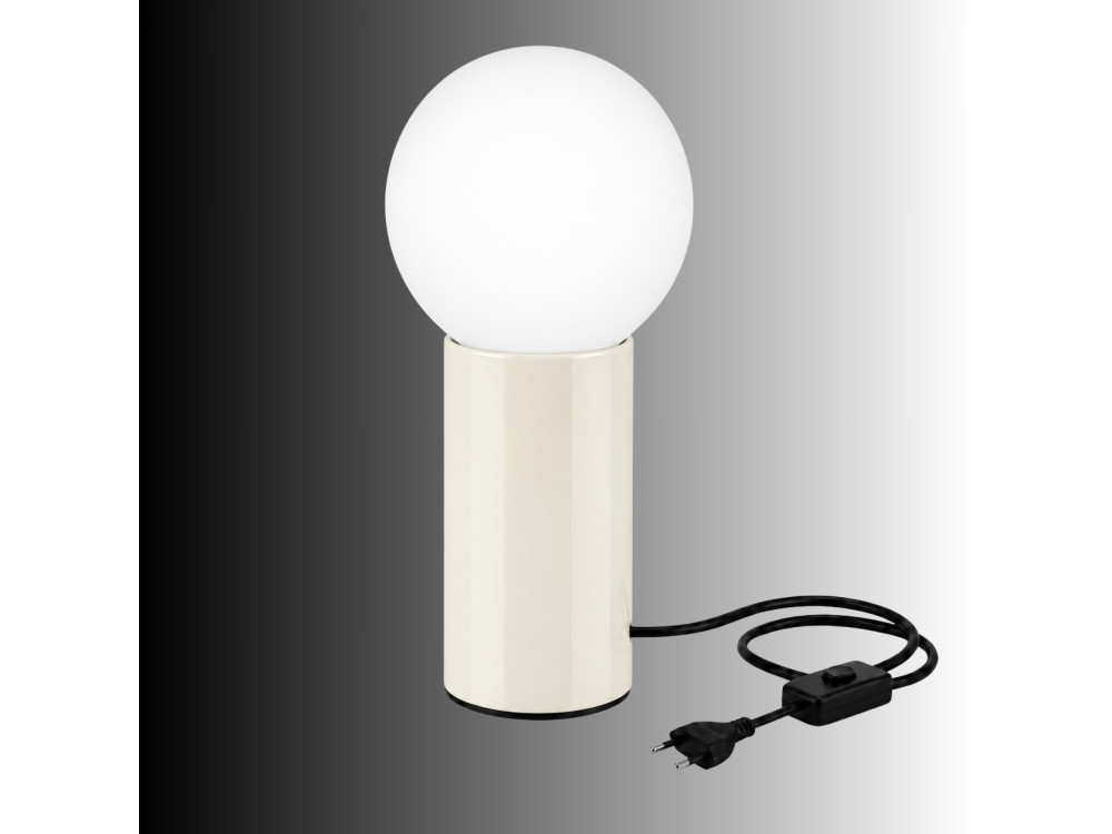 Tischlampe aus Metall „Polo“ – 15 x 15 x 35 cm – Beige