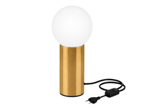 Tischlampe aus Metall „Polo“ – 15 x 15 x 35 cm – Gelb