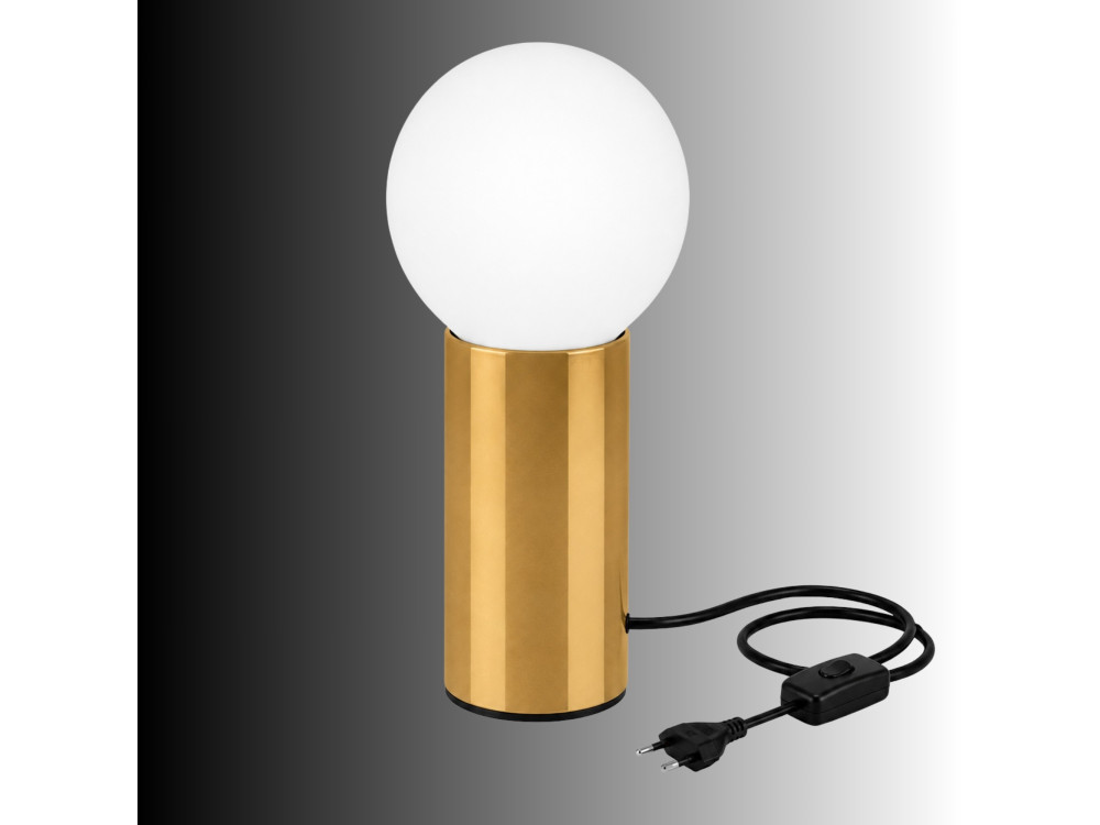 Tischlampe aus Metall „Polo“ – 15 x 15 x 35 cm – Gelb