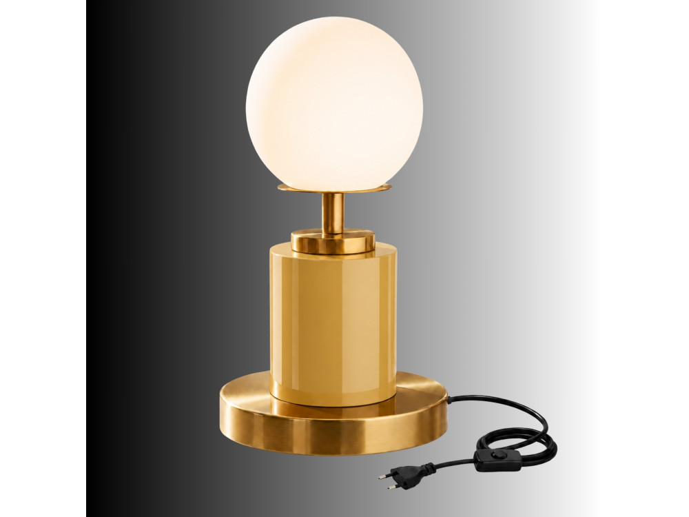 Tischlampe aus Metall „Moira“ – 17 x 17 x 34 cm – Gelb