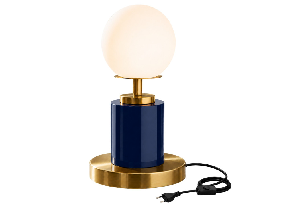 Tischlampe aus Metall „Moira“ – 17 x 17 x 34 cm – Blau