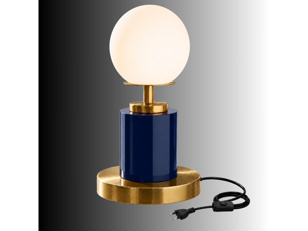 Tischlampe aus Metall „Moira“ – 17 x 17 x 34 cm – Blau
