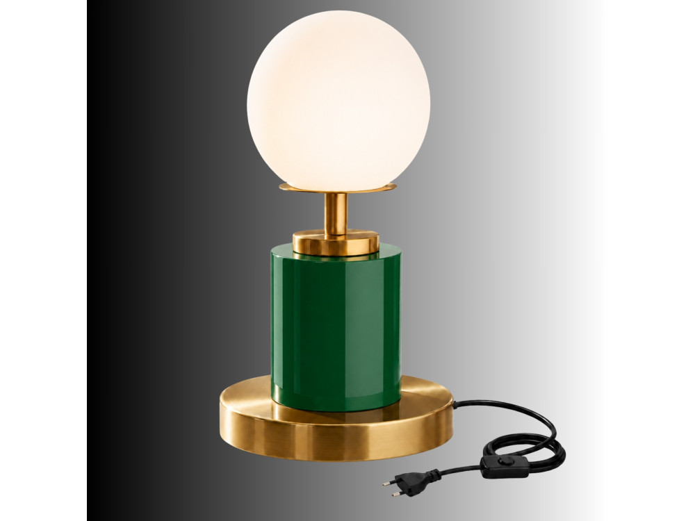 Tischlampe aus Metall „Moira“ – 17 x 17 x 34 cm – Grün