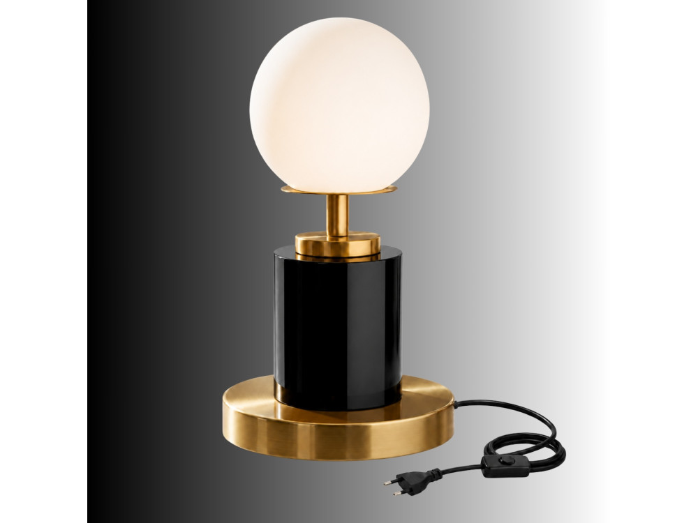 Tischlampe aus Metall „Moira“ – 17 x 17 x 34 cm – Schwarz