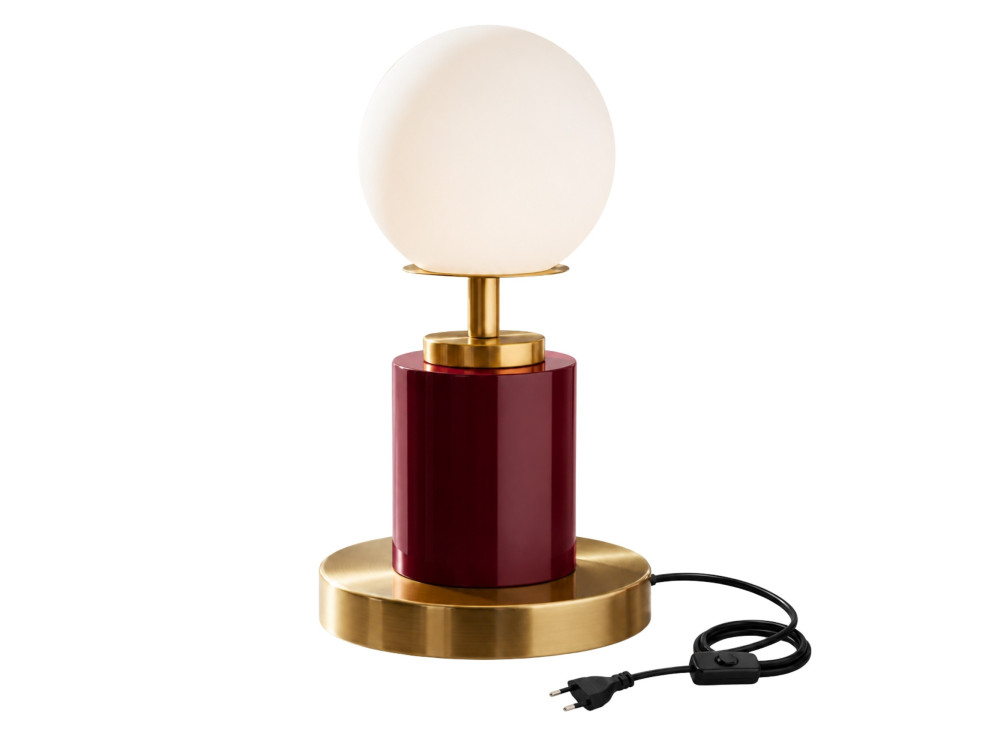 Tischlampe aus Metall „Moira“ – 17 x 17 x 34 cm – Rot
