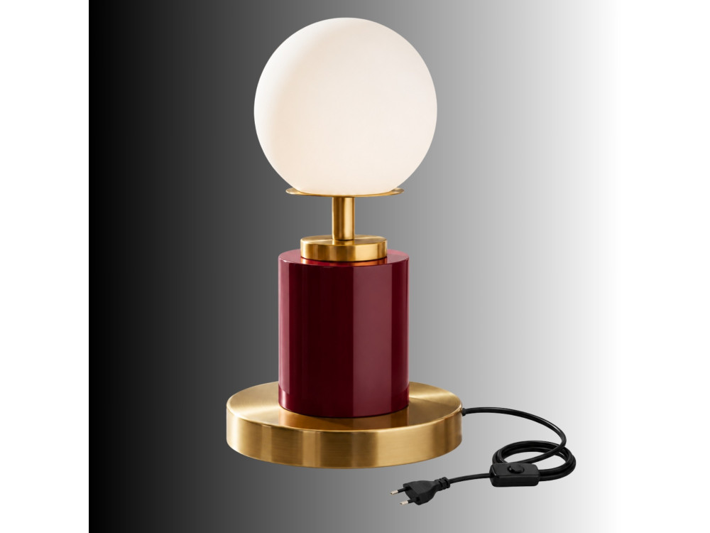 Tischlampe aus Metall „Moira“ – 17 x 17 x 34 cm – Rot