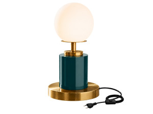 Tischlampe aus Metall „Moira“ – 17 x 17 x 34 cm – Dunkelgrün