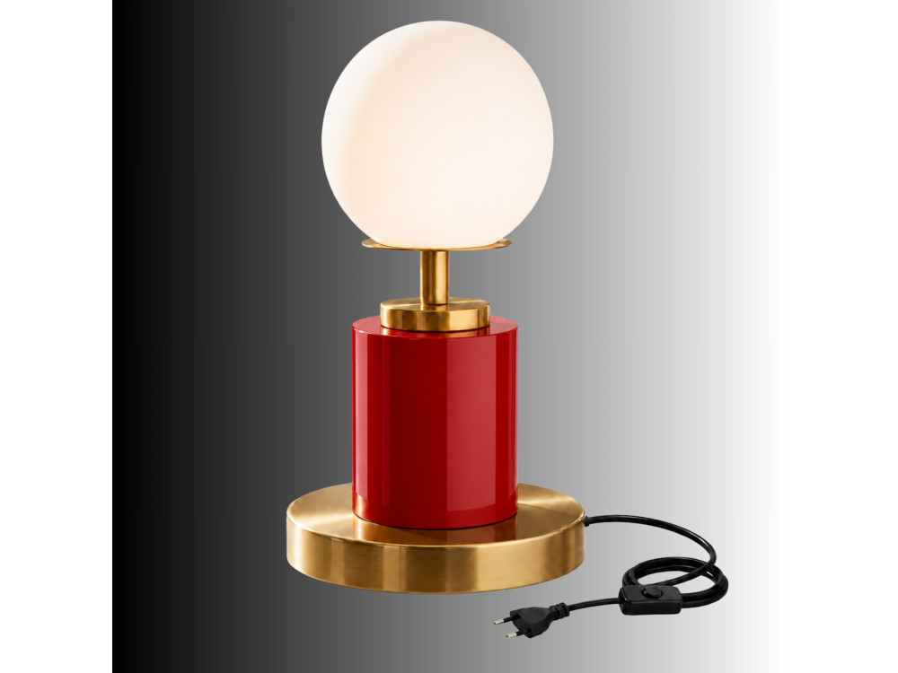 Tischlampe aus Metall „Moira“ – 17 x 17 x 34 cm – Rot