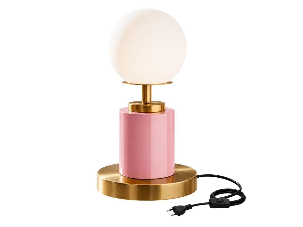 Tischlampe aus Metall „Moira“ – 17 x 17 x 34 cm – Rosa