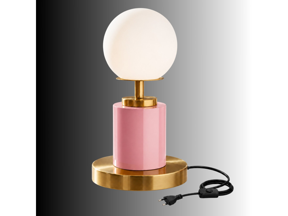 Tischlampe aus Metall „Moira“ – 17 x 17 x 34 cm – Rosa
