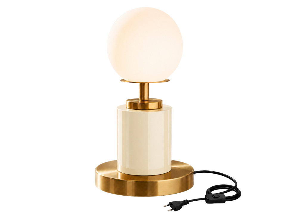 Tischlampe aus Metall „Moira“ – 17 x 17 x 34 cm – Beige