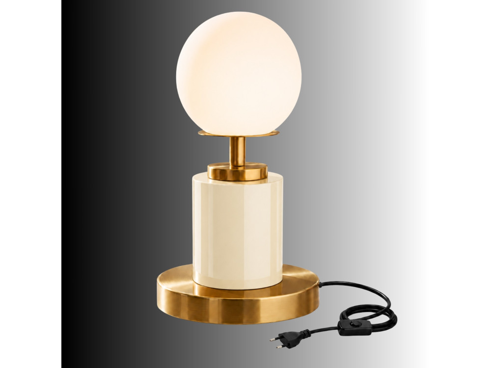 Tischlampe aus Metall „Moira“ – 17 x 17 x 34 cm – Beige