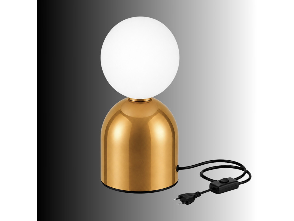 Tischlampe aus Metall „Pupa“ – 14 x 14 x 25 cm – Gelb