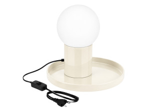 Tischlampe aus Metall „Tray“ – 20 x 20 x 17 cm – Beige