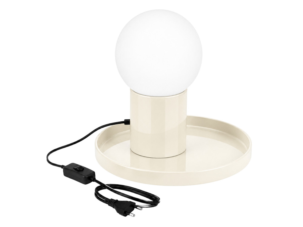 Tischlampe aus Metall „Tray“ – 20 x 20 x 17 cm – Beige