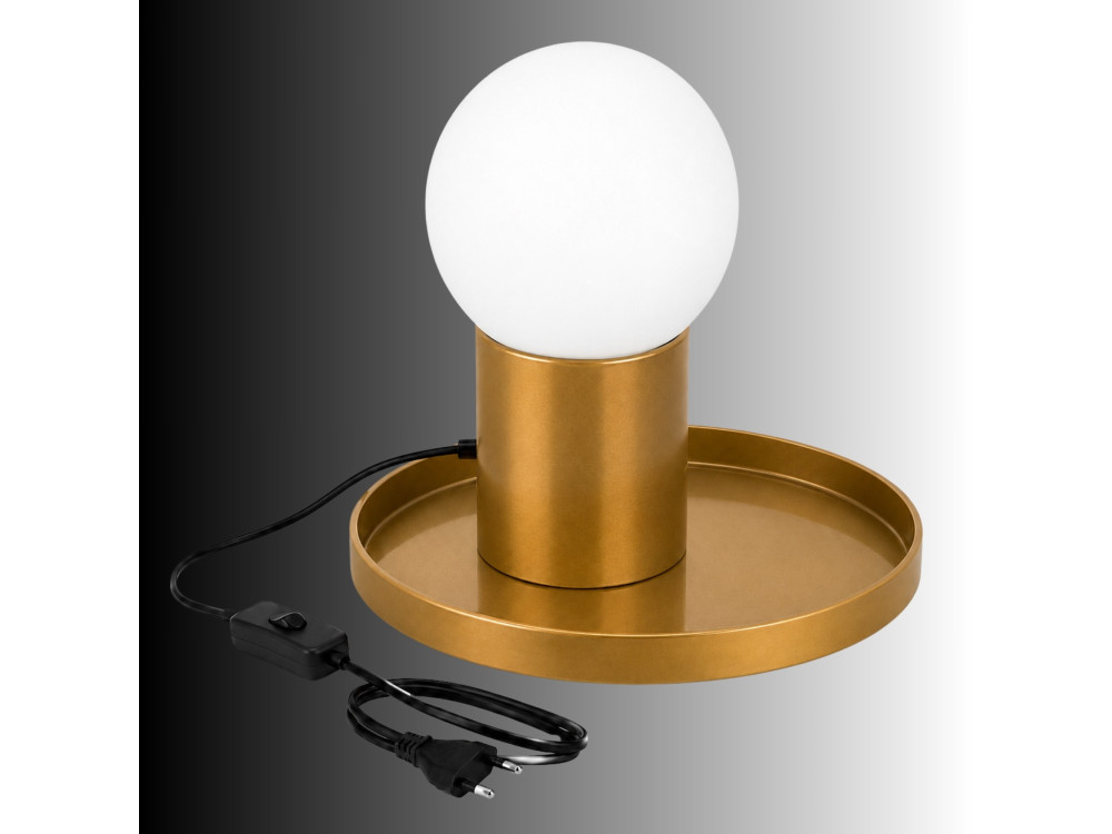 Tischlampe aus Metall „Tray“ – 20 x 20 x 17 cm – Gelb