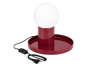 Tischlampe aus Metall „Tray“ – 20 x 20 x 17 cm – Rot