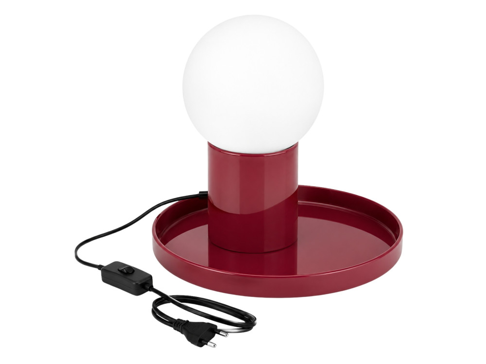 Tischlampe aus Metall „Tray“ – 20 x 20 x 17 cm – Rot