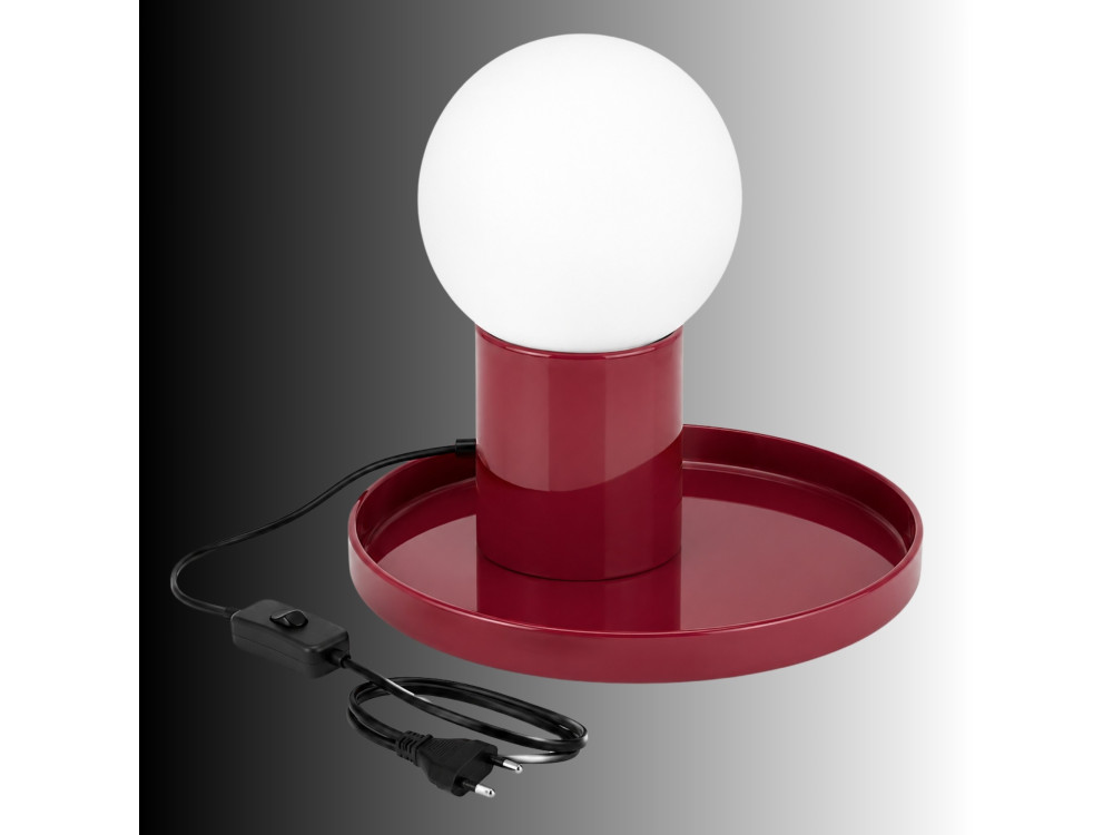 Tischlampe aus Metall „Tray“ – 20 x 20 x 17 cm – Rot