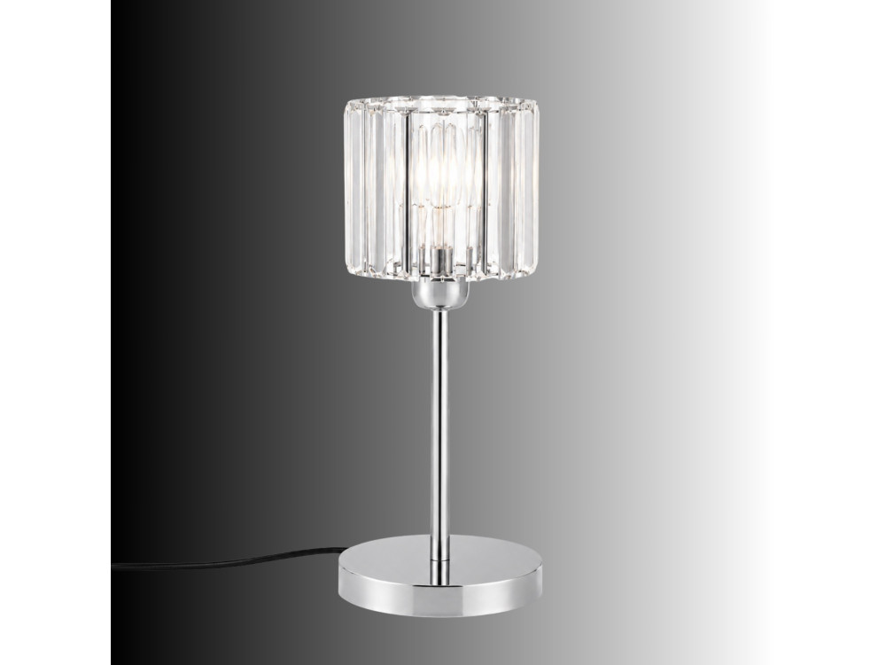 Tischlampe aus Metall „Yakops“ – 17 x 17 x 50 cm – Grau