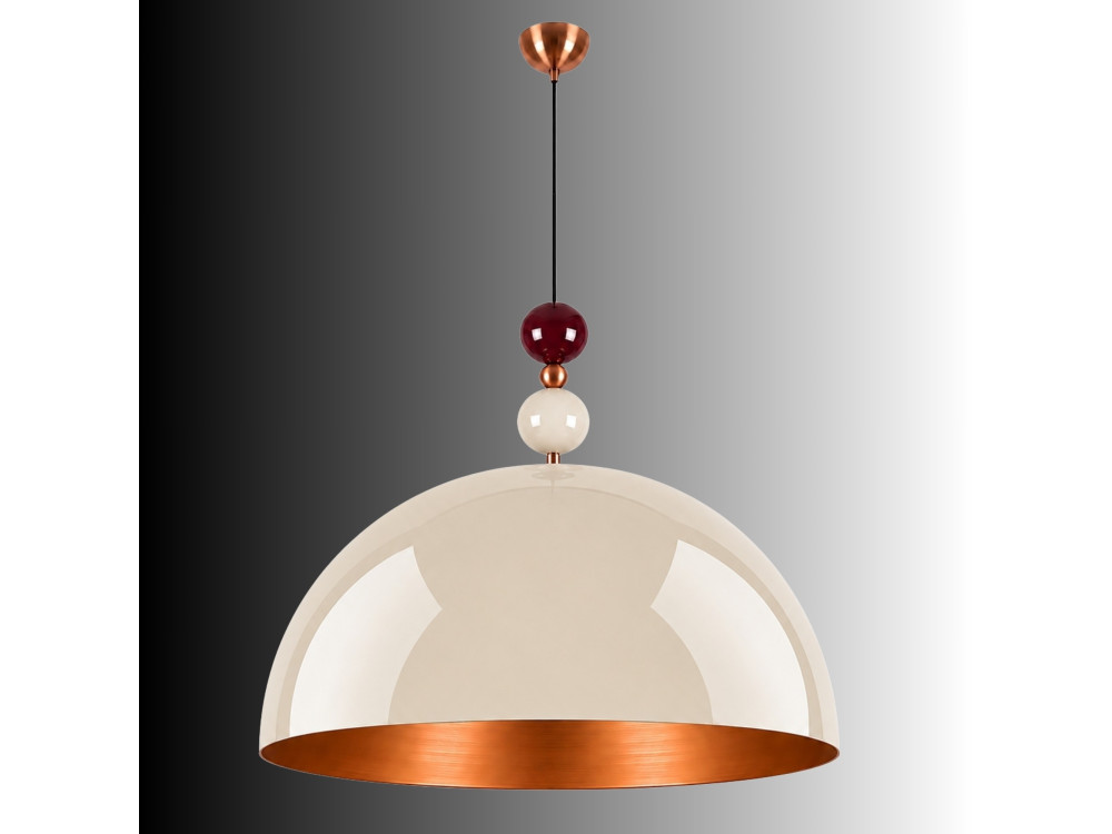 Metall-Hängeleuchte „Bubble“ – 60 x 60 cm – Beige