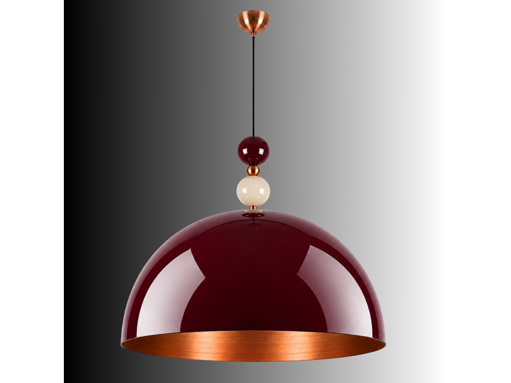 Metall-Hängeleuchte „Bubble“ – 60 x 60 cm – Bordeaux