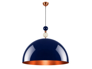 Metall-Hängeleuchte „Bubble“ – 60 x 60 cm – Marineblau