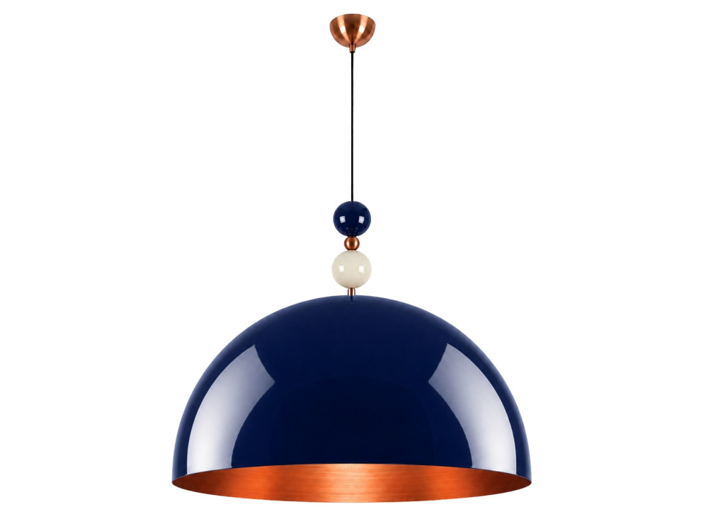Metall-Hängeleuchte „Bubble“ – 60 x 60 cm – Marineblau