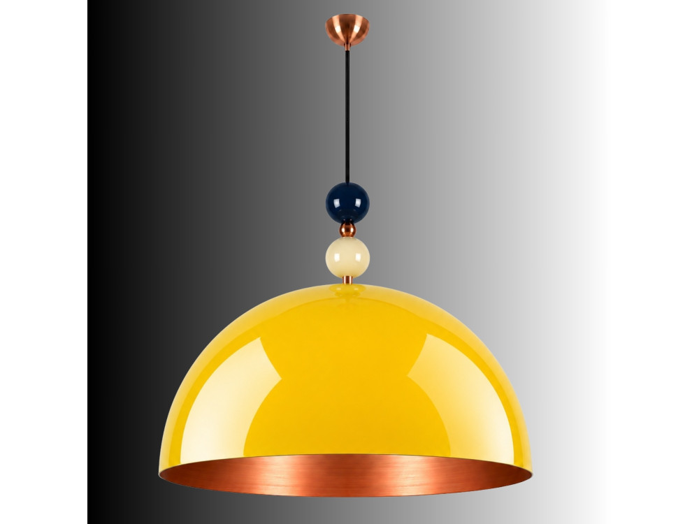 Metall-Hängeleuchte „Bubble“ – 60 x 60 cm – Gelb