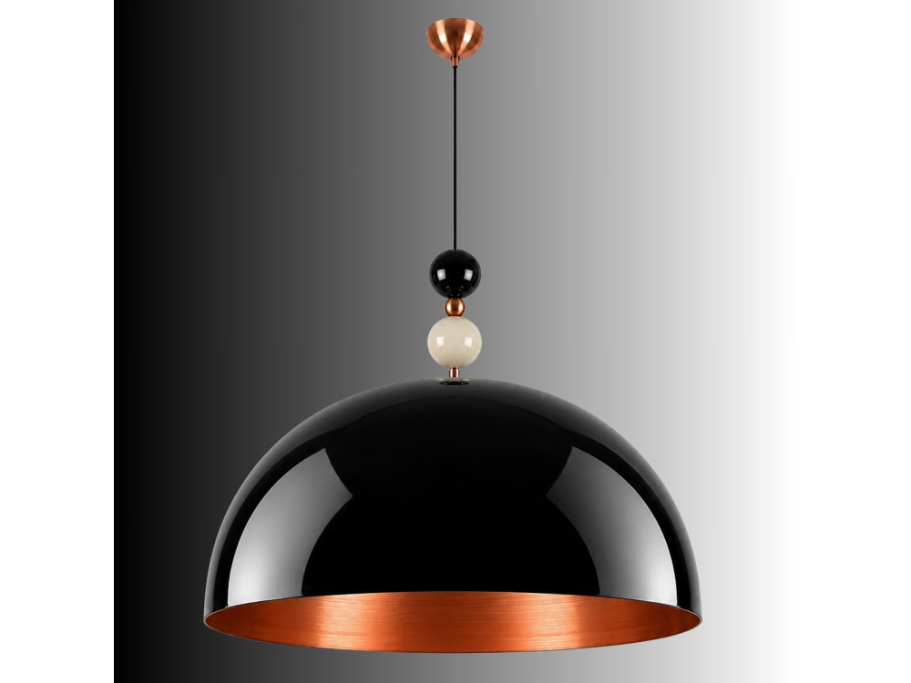 Metall-Hängeleuchte „Bubble“ – 60 x 60 cm – Schwarz