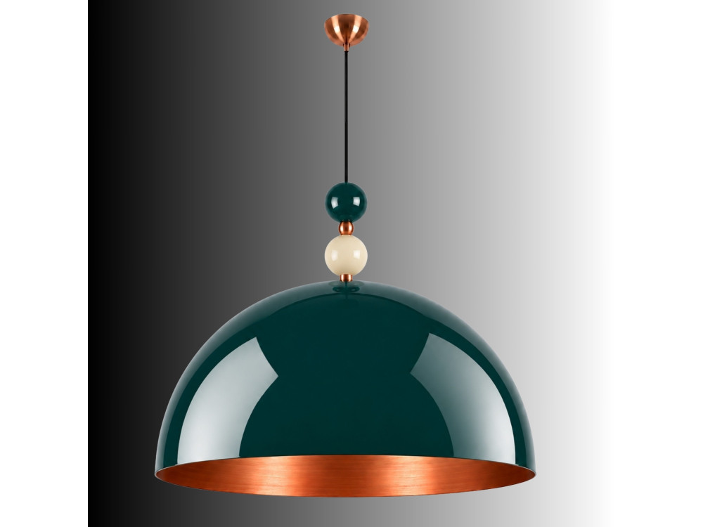 Metall-Hängeleuchte „Bubble“ – 60 x 60 cm – Dunkelgrün