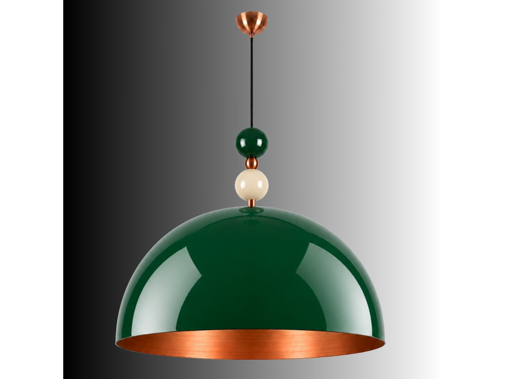 Metall-Hängeleuchte „Bubble“ – 60 x 60 cm – Dunkelgrün