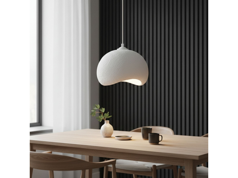 Metall-Hängeleuchte „Yontu“ – 34 x 29 x 120 cm – Weiß