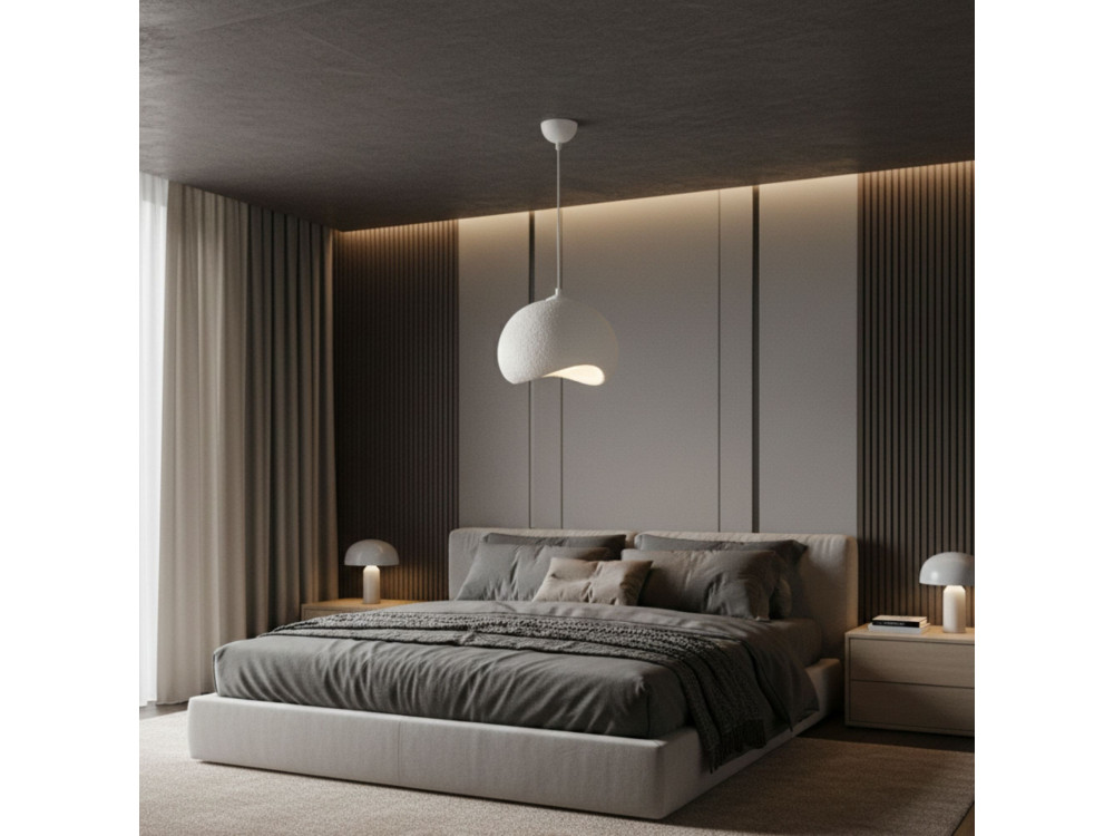 Metall-Hängeleuchte „Yontu“ – 34 x 29 x 120 cm – Weiß