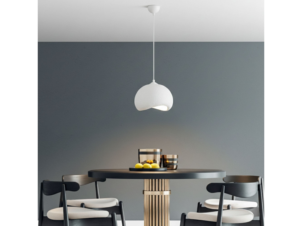 Metall-Hängeleuchte „Yontu“ – 34 x 29 x 120 cm – Weiß