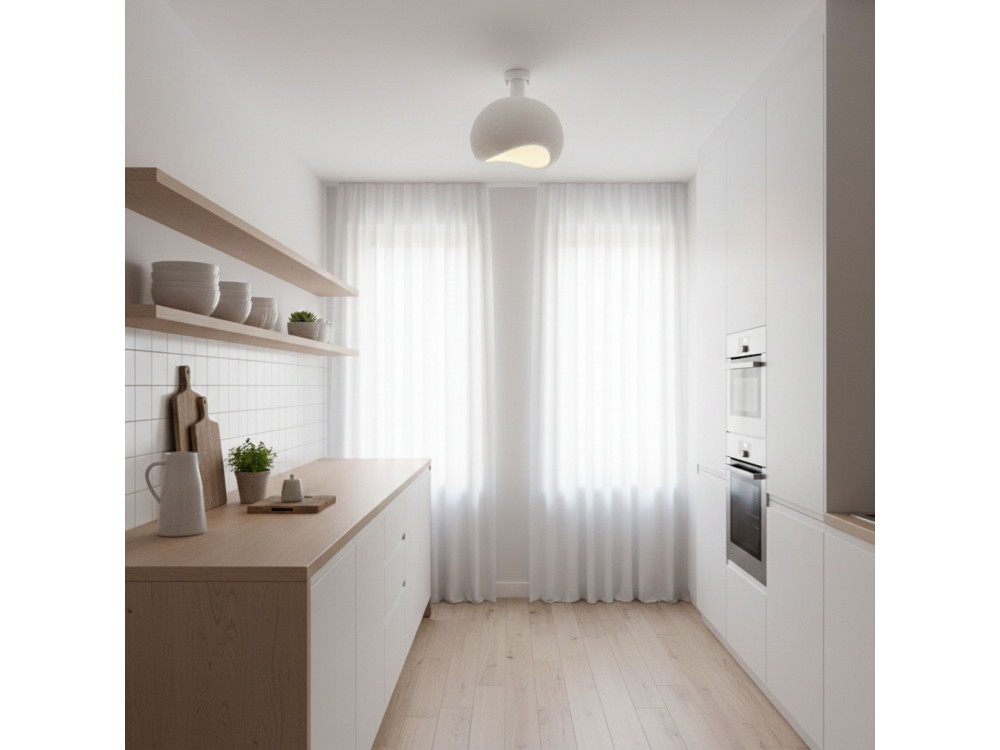 Metall-Deckenleuchte „Yontu“ – 34 x 29 x 33 cm – Weiß