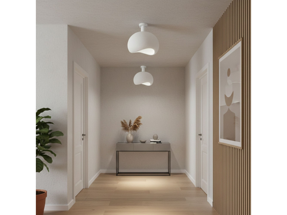 Metall-Deckenleuchte „Yontu“ – 34 x 29 x 33 cm – Weiß
